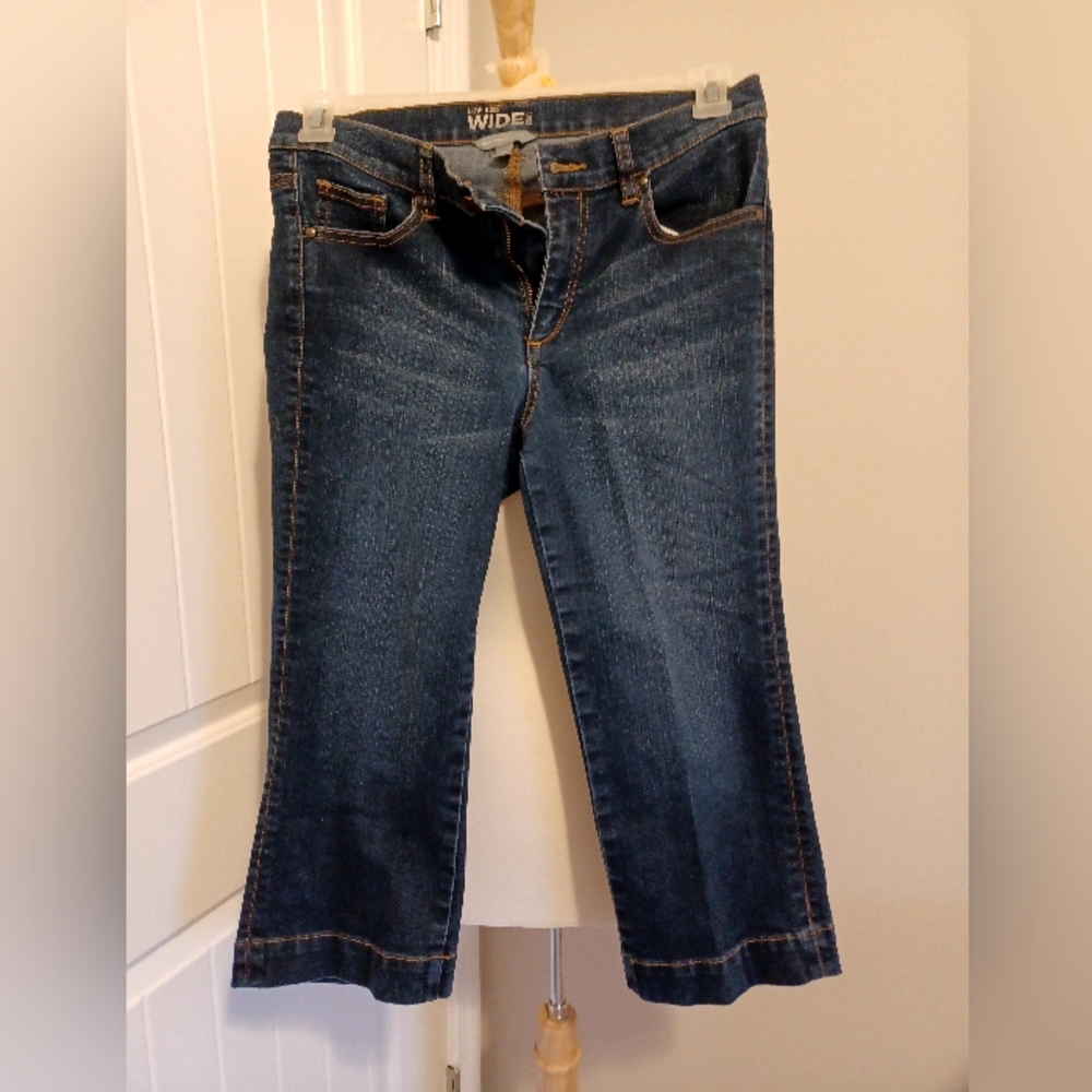 NY &COMPANY LOW RISE WIDE LEG CROPPED PANTS SZ 8 ##0807